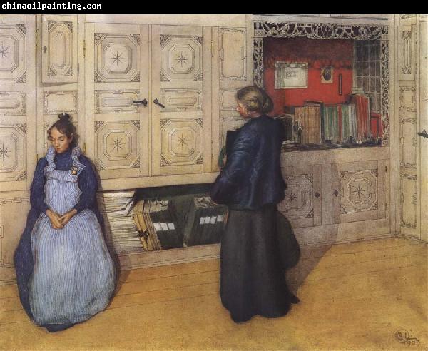 Carl Larsson Mother and Daughter