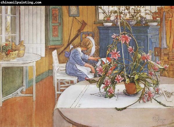 Carl Larsson interior with Cactus