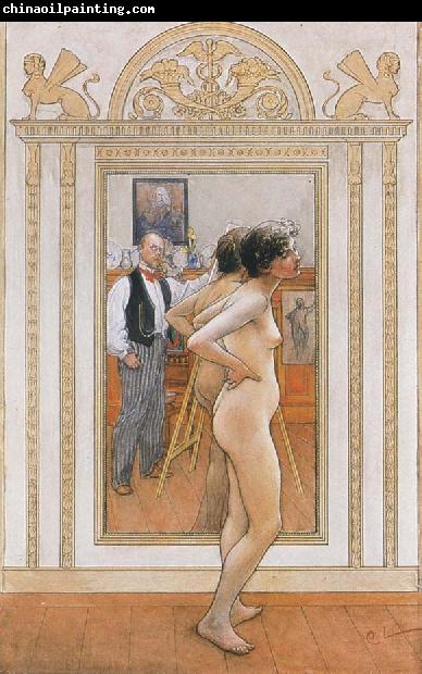 Carl Larsson In front of the Mirror