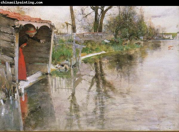 Carl Larsson By the River Loing