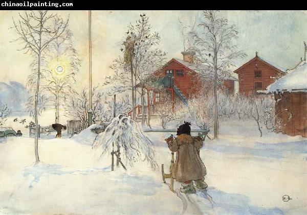 Carl Larsson The Front Yard and the Wash House