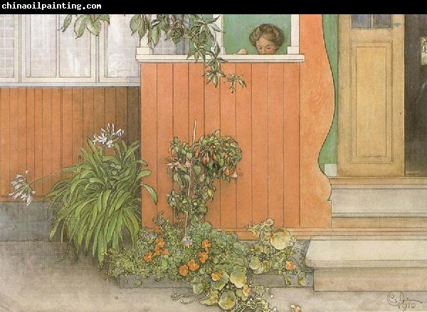 Carl Larsson Suzanne on the Front Stoop