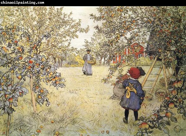 Carl Larsson Apple Harvest