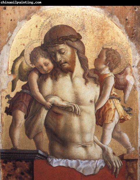 Carlo Crivelli The Dead Christ Supported by two angels