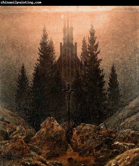 Caspar David Friedrich The Cross in the Mountains