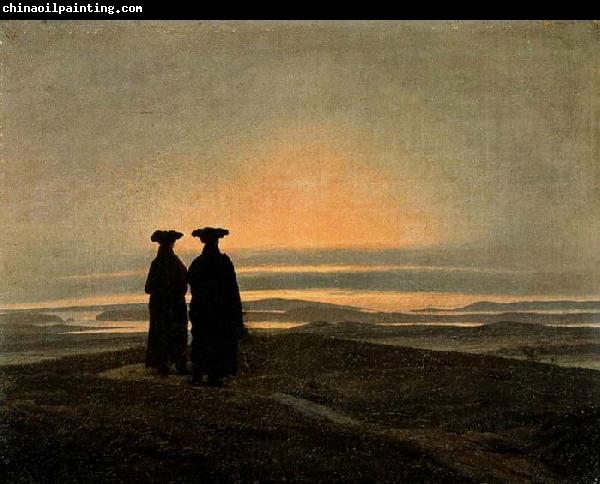 Caspar David Friedrich Evening Landscape with Two Men