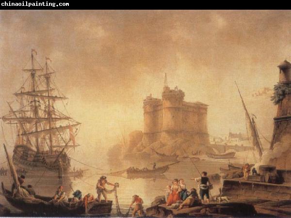 Charles-Francois de la Croix Harbour with a Fortress