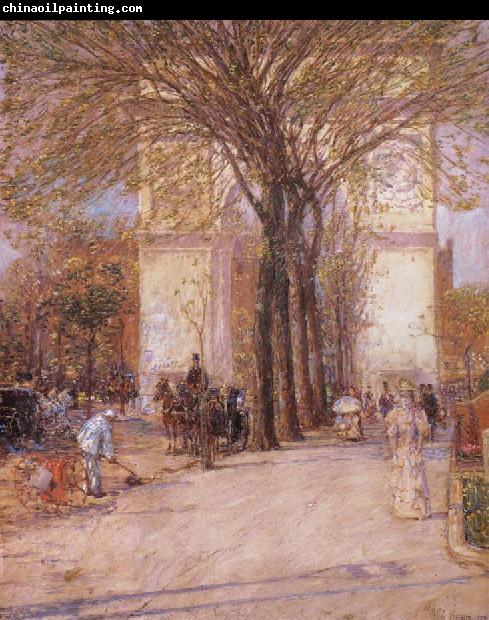 Childe Hassam Washington Arch in Spring