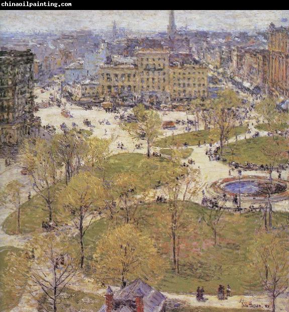 Childe Hassam Union Square in Spring