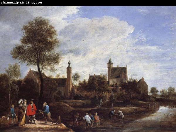 David Teniers A View of her Sterckshof Near Antwerp