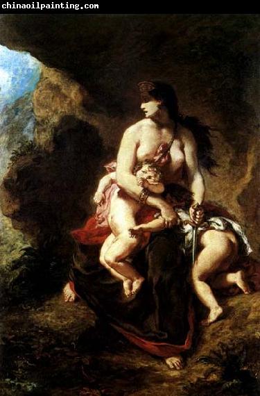 Delacroix Auguste Medea about to Kill her Children