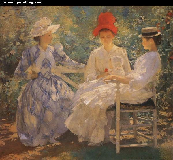 Edmund Charles Tarbell Three Sisters A Study in June Sunlight