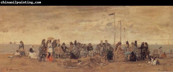 Eugene Boudin The Beach at Trouville