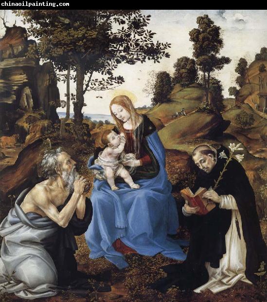 Filippino Lippi THe Virgin and Child with Saints Jerome and Dominic