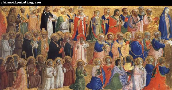 Fra Angelico The Virgin mary with the Apostles and other Saints