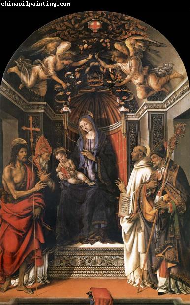 Fra Filippo Lippi The Madonna and the Nno enthroned with the holy juan the Baptist, Victor Bernardo and Zenobio