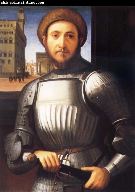 Francesco Granacci Portrait of Man in Armour