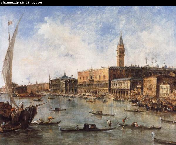 Francesco Guardi The Doge-s Palace and the Molo from the Basin of San Marco