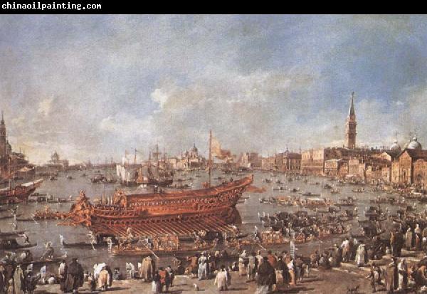 Francesco Guardi Departure of Bucentaure towards the Lido of Venice on Ascension Day