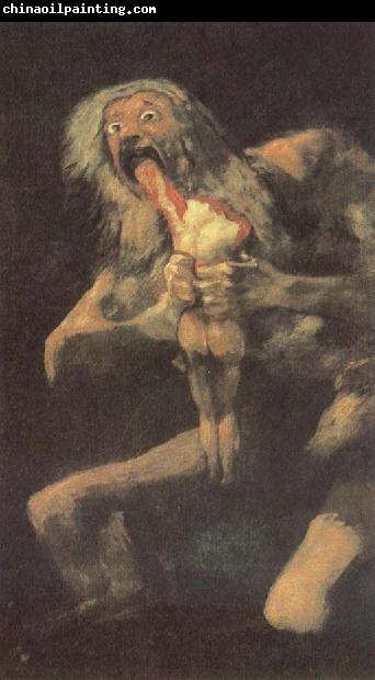 Francisco de goya y Lucientes Saturn devours harm released one of its chin-