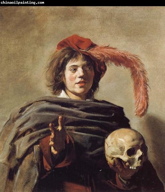 Frans Hals Young Man Holding a Skull