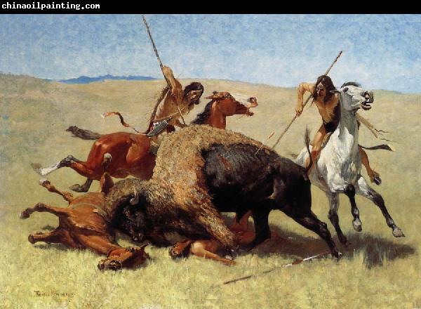 Frederic Remington The Buffalo Hunt