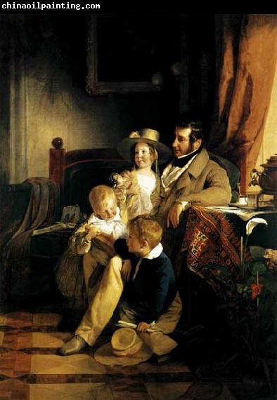 Friedrich von Amerling Rudolf von Arthaber with his Children