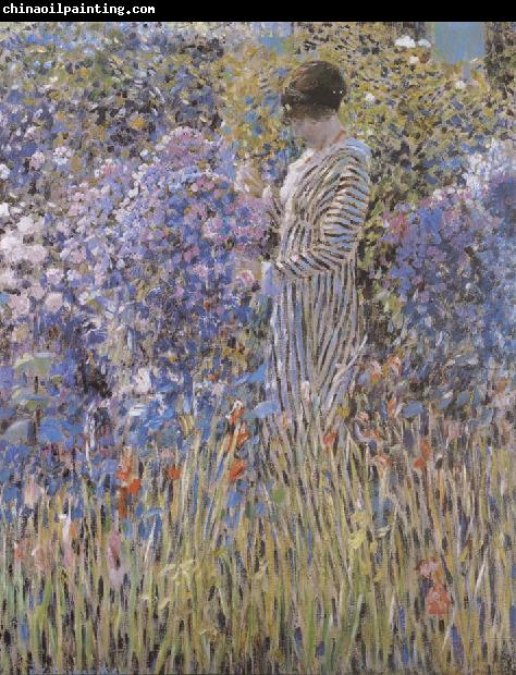 Frieseke, Frederick Carl Lady in a Garden