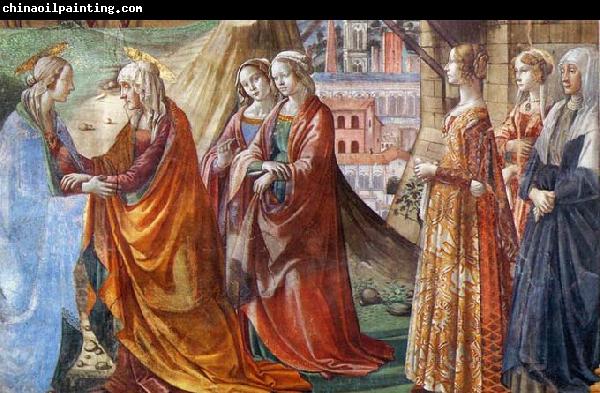 GHIRLANDAIO, Domenico Detail of Visitation