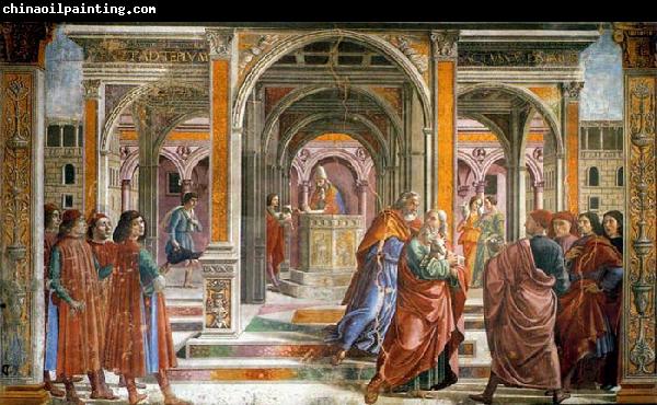 GHIRLANDAIO, Domenico Expulsion of Joachim from the Temple