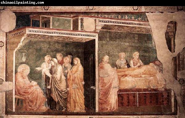 GIOTTO di Bondone Birth and Naming of the Baptist