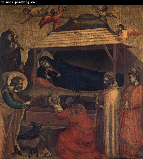 GIOTTO di Bondone Nativity,Adoration of the Shepherds and the Magi