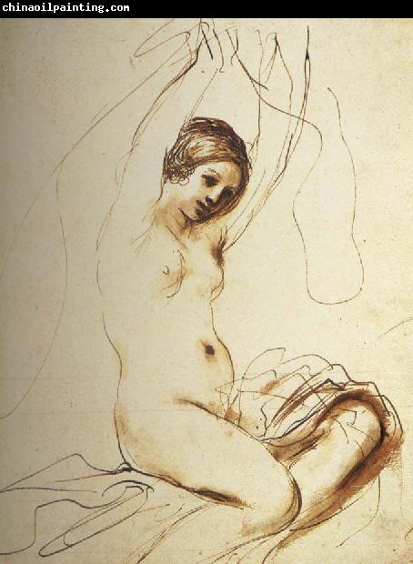 GUERCINO Woman that self undresses