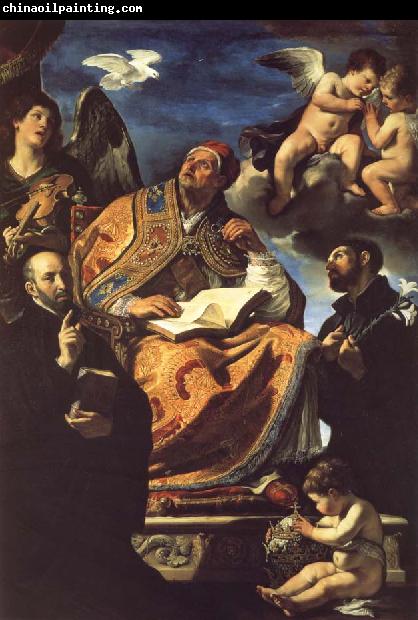 GUERCINO Saint Gregory the Great with Saints Ignatius Loyola and Francis Xavier