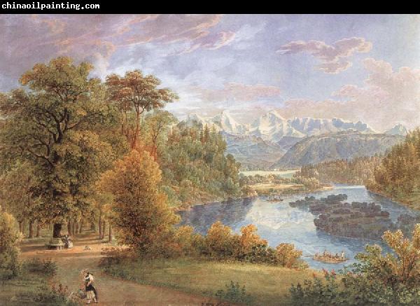 Gabriel Lory Pere Outlook of the Elfenau on the Aare and the Alps