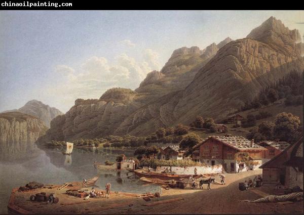 Gabriel Lory fils Vue of Fluhlen, in Suisse