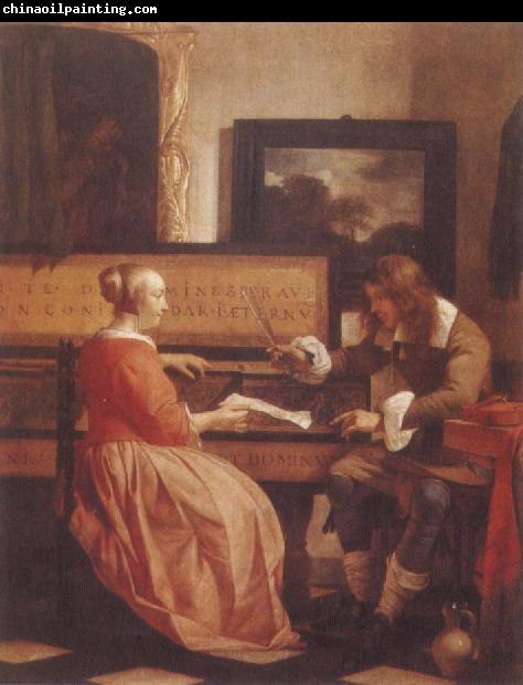 Gabriel Metsu A Man and a Woman Seated by a Virginal