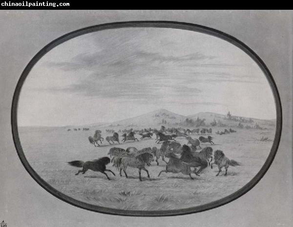 George Catlin Wild Horses at Play