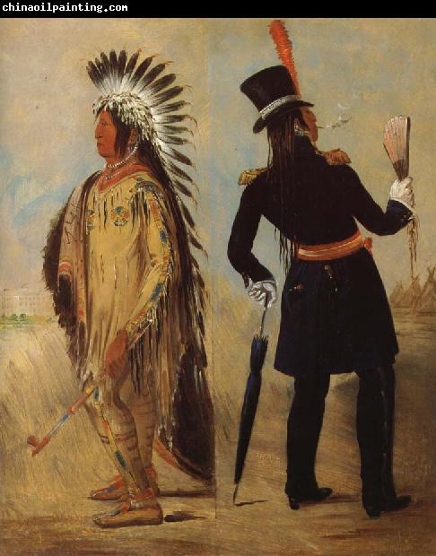 George Catlin Pigeon-s Egg Head auf dem  Weg nach Washington und bei Seiner Ruckkehr