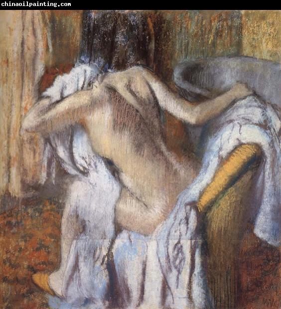 Germain Hilaire Edgard Degas After the Bath,Woman Drying Herself