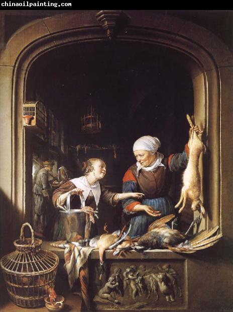 Gerrit Dou A Poulterer-s Shop