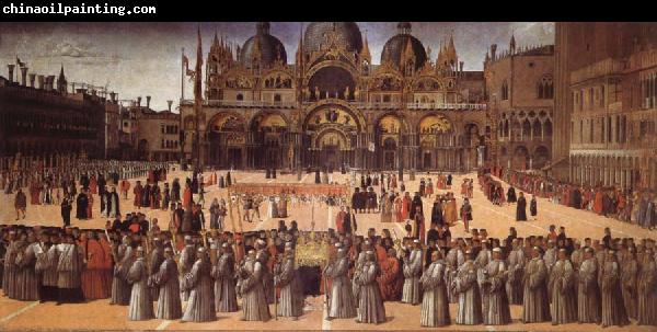 Giovanni Bellini Procession on the Piazza S. Marco