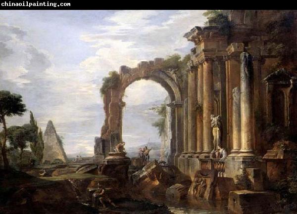 Giovanni Paolo Pannini Capriccio of Classical Ruins