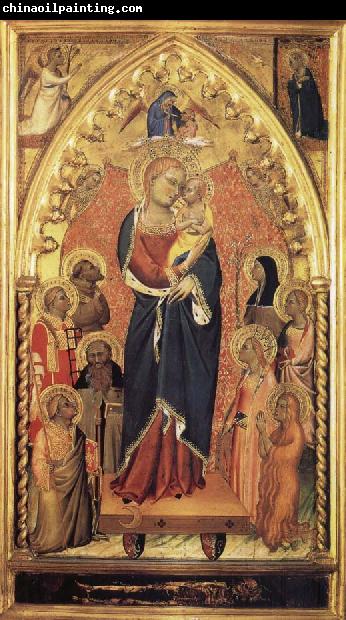 Giovanni del Biondo Her Virgin of the Apocalipsis with Holy and angelical