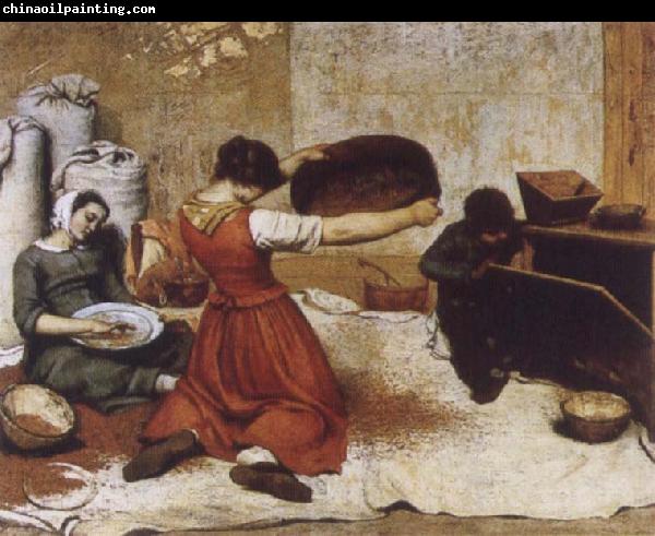 Gustave Courbet The Wheat Sifters