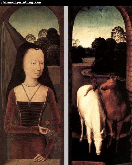 Hans Memling Diptych with the Allegory of True Love