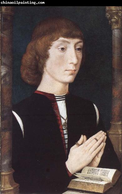 Hans Memling A Young Man at Prayer