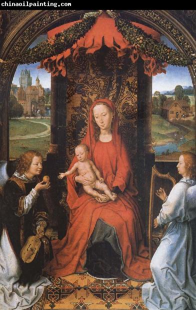 Hans Memling The Madonna and the Nino with two angeles