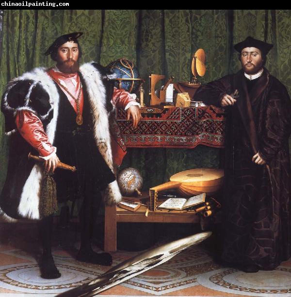 Hans holbein the younger Portrait of Jean de Dinteville and Georges de Selve