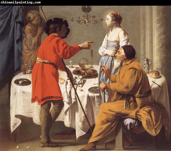 Hendrick the Brugghen Jacob Reproaching Laban for giving Him Leah in Place of Rachel